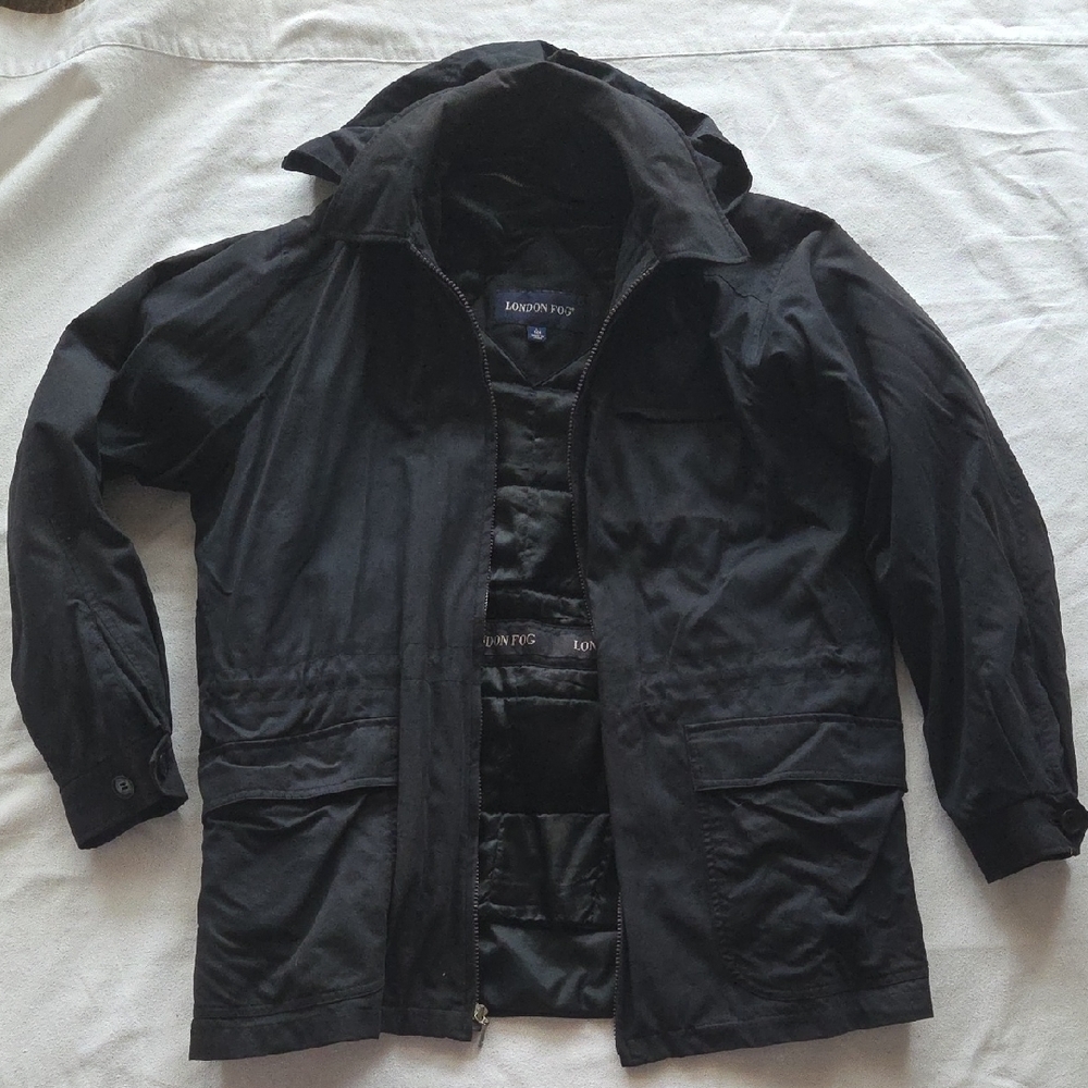 London Fog Men's Charcoal Raincoat